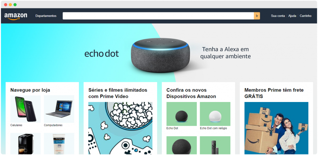 Captura de tela do Marketplace Amazon