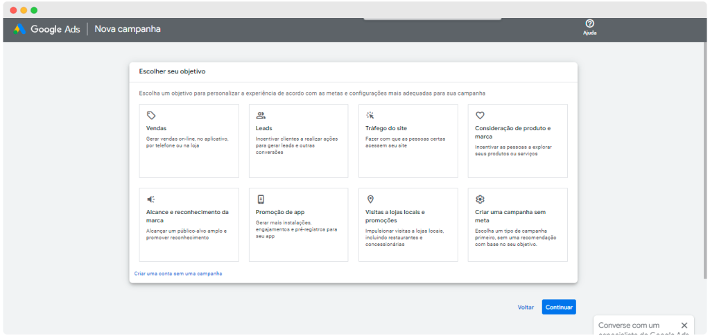 3. Objetivos do Google Ads